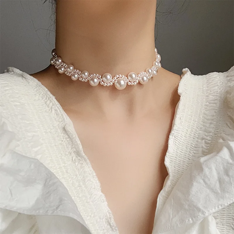 Korea Dongdamen Luxury Pearl Necklace Fashion Wholesale Clavicle Chain Net Red Simple Personality Isn Neck Ornament Female
Korea Dongdamen Luxury Pearl Necklace Fashion Wholesale Clavicle Chain Net Red Simple Personality Isn Neck Ornament Female