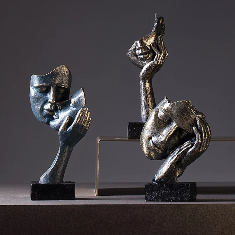 Nordic Creative Face Art Sculpture Office Living Room Retro Home Decoration Abstract Ornaments Resin Crafts For Room Decor
Nordic Creative Face Art Sculpture Office Living Room Retro Home Decoration Abstract Ornaments Resin Crafts For Room Decor