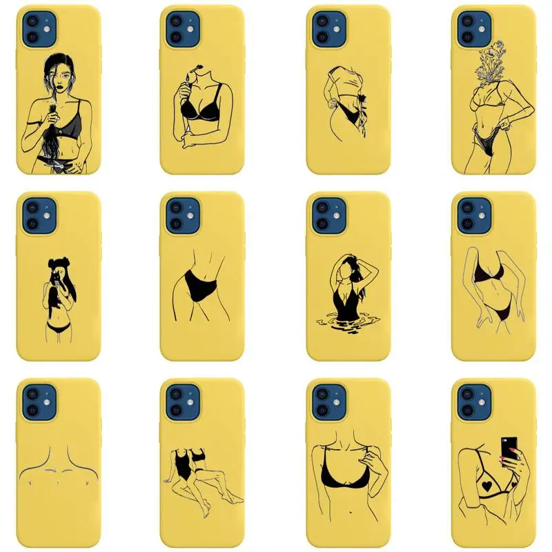 Cat and sexy girl black simple art Phone Case Candy Color Yellow for iPhone 11 12 pro XS MAX 8 7 6 6S Plus X 5S SE 2020 XR
Cat and sexy girl black simple art Phone Case Candy Color Yellow for iPhone 11 12 pro XS MAX 8 7 6 6S Plus X 5S SE 2020 XR