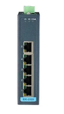 EKI-2525-BE EKI2525 5-портовый 10/100Base-TX промышленный Неуправляемый коммутатор Ethernet
EKI-2525-BE EKI2525 5-портовый 10/100Base-TX промышленный Неуправляемый коммутатор Ethernet