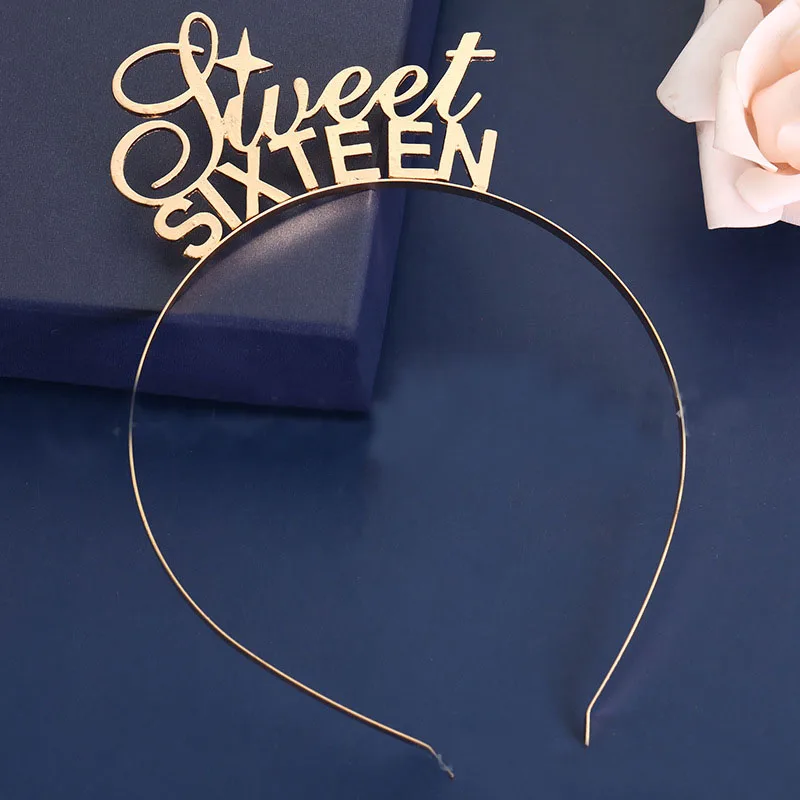 Fashion Alloy Meatal Gold Party Girl Birthday Queen Sweet Sixteen Hairband Hair Accessories Headband Headwear For Party Supplies
Fashion Alloy Meatal Gold Party Girl Birthday Queen Sweet Sixteen Hairband Hair Accessories Headband Headwear For Party Supplies