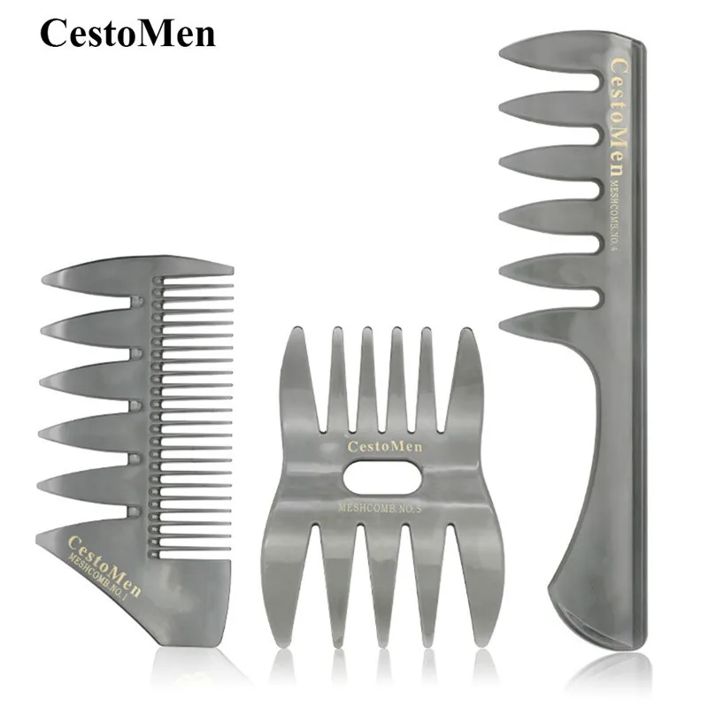 CestoMen Handle Grip Large Tooth Detangling Curly Hair Comb Back Head Styling Beard Oil Comb Men Hairdressing Wide Teeth Comb
CestoMen Handle Grip Large Tooth Detangling Curly Hair Comb Back Head Styling Beard Oil Comb Men Hairdressing Wide Teeth Comb