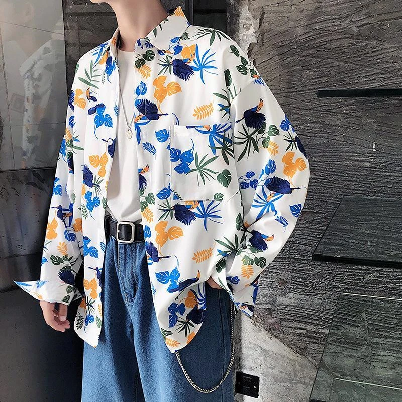 2020 New Floral Long Sleeve Shirt Hong Kong Style Retro Couple Casual Korean Style Chic Hawaiian Flower Shirt For Unisex
2020 New Floral Long Sleeve Shirt Hong Kong Style Retro Couple Casual Korean Style Chic Hawaiian Flower Shirt For Unisex