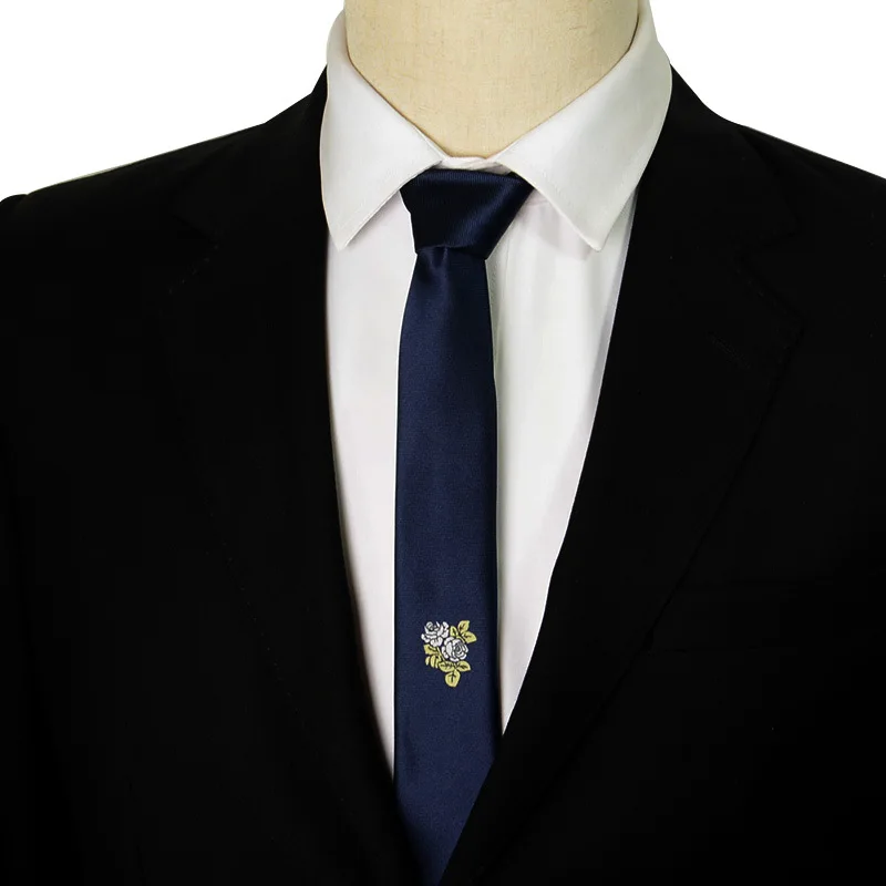 Men Personality Embroidered Black Slim Tie Trendy Men's Neck Tie for Formal Suit Flower Cartoon Pattern Solid Color Neckwear
Men Personality Embroidered Black Slim Tie Trendy Men's Neck Tie for Formal Suit Flower Cartoon Pattern Solid Color Neckwear
