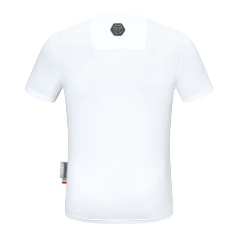 Hip Hop summer short-sleeved men's round neck cotton philipp domineering personality Skull QP hot diamond plein Male Tees
Hip Hop summer short-sleeved men's round neck cotton philipp domineering personality Skull QP hot diamond plein Male Tees