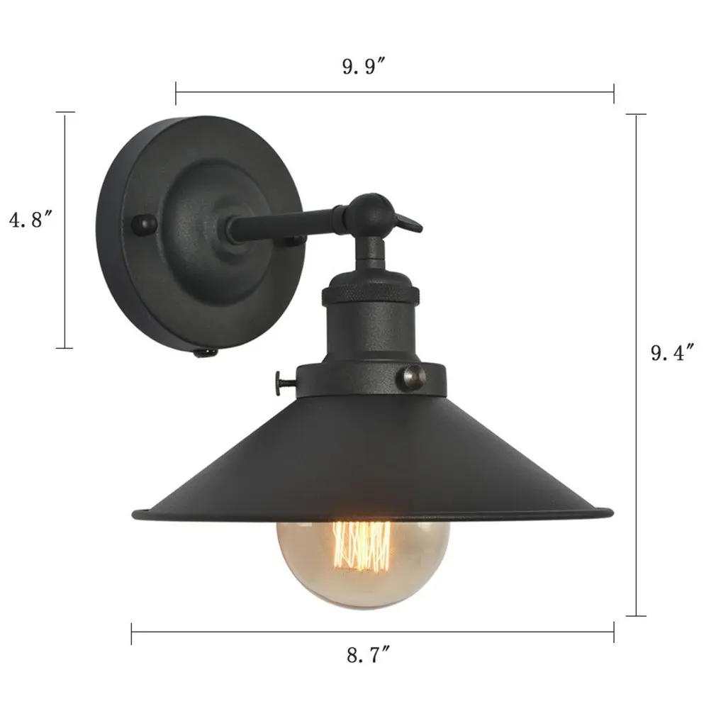 New 2021 Retro Industrial Minimalist Metal Wall Lamp Quick And Easy To Install Complete Accessories Easy Installation