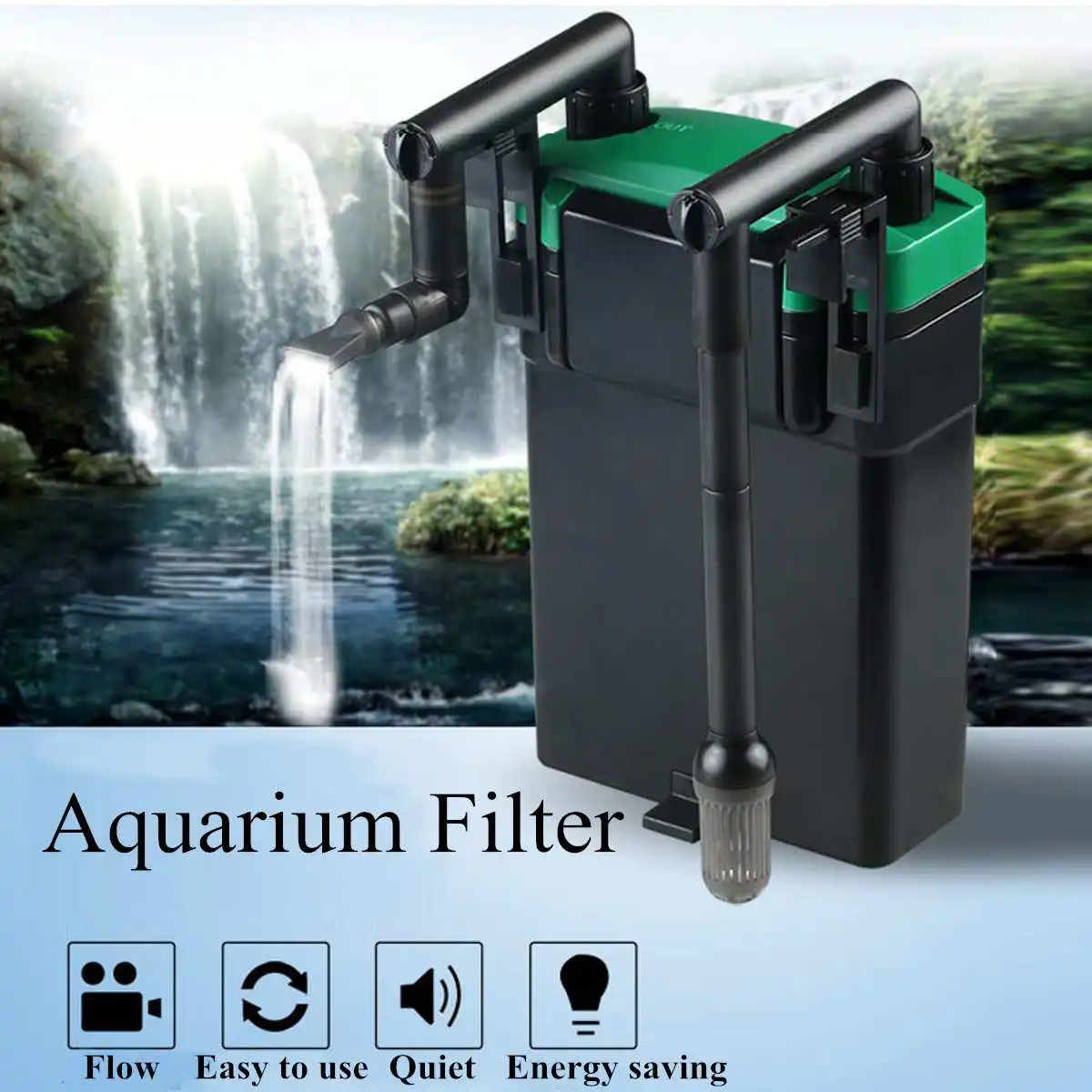 

Aquarium Filter For Fish Mini Aquarium Water Pumps 220V External Hang Up Oxygen Submersible Water Purifier Small Waterfall Maker