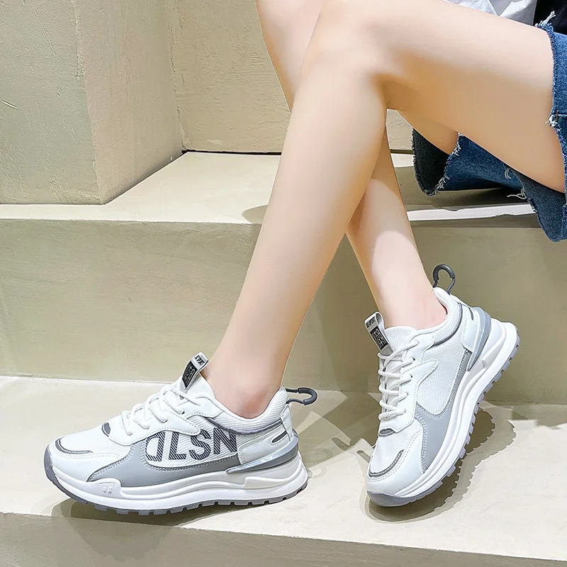 Chunky Sneakers Women Mesh Retro Casual Shoes Platform Lace-Up Trainers Handmade Breathable Thick Bottom Sport Shoes for Ladies
Chunky Sneakers Women Mesh Retro Casual Shoes Platform Lace-Up Trainers Handmade Breathable Thick Bottom Sport Shoes for Ladies