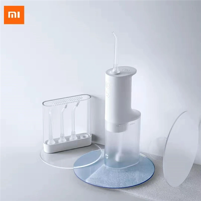 Xiaomi Mijia Oral Irrigator Dental Flusher High Frequency Pulsed Water Flow Voltage Stabilization 4 Gear Level 200ml With Protec |