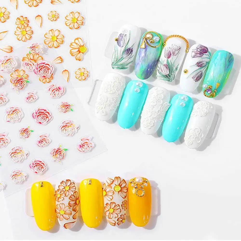 50% Hot Sale 1 Sheet 5D Flower Nail Stickers Art Decals Self-Adhesive Manicure Decorations
50% Hot Sale 1 Sheet 5D Flower Nail Stickers Art Decals Self-Adhesive Manicure Decorations
