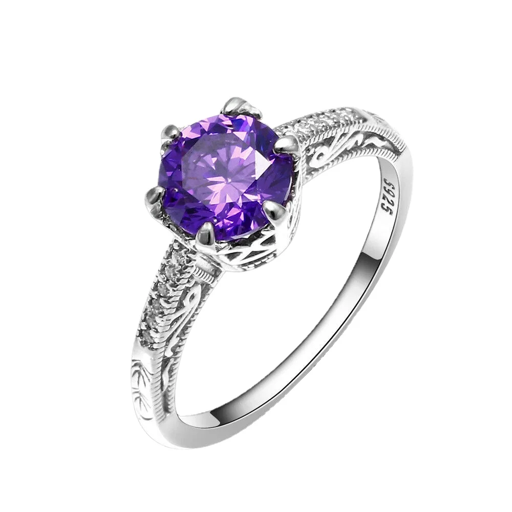 925 Silver Ring Women's Amethyst Sapphire Ring Engagement Wedding Jewelry Gift for Lover Luxury Jewelri Diamond Ring Wholesale
925 Silver Ring Women's Amethyst Sapphire Ring Engagement Wedding Jewelry Gift for Lover Luxury Jewelri Diamond Ring Wholesale