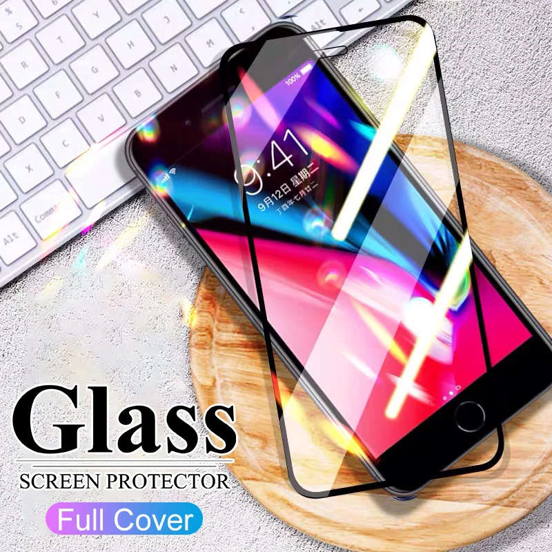 Закаленное стекло 999D с полным покрытием для iPhone 7 8 Plus SE 2020 защита экрана из стекла