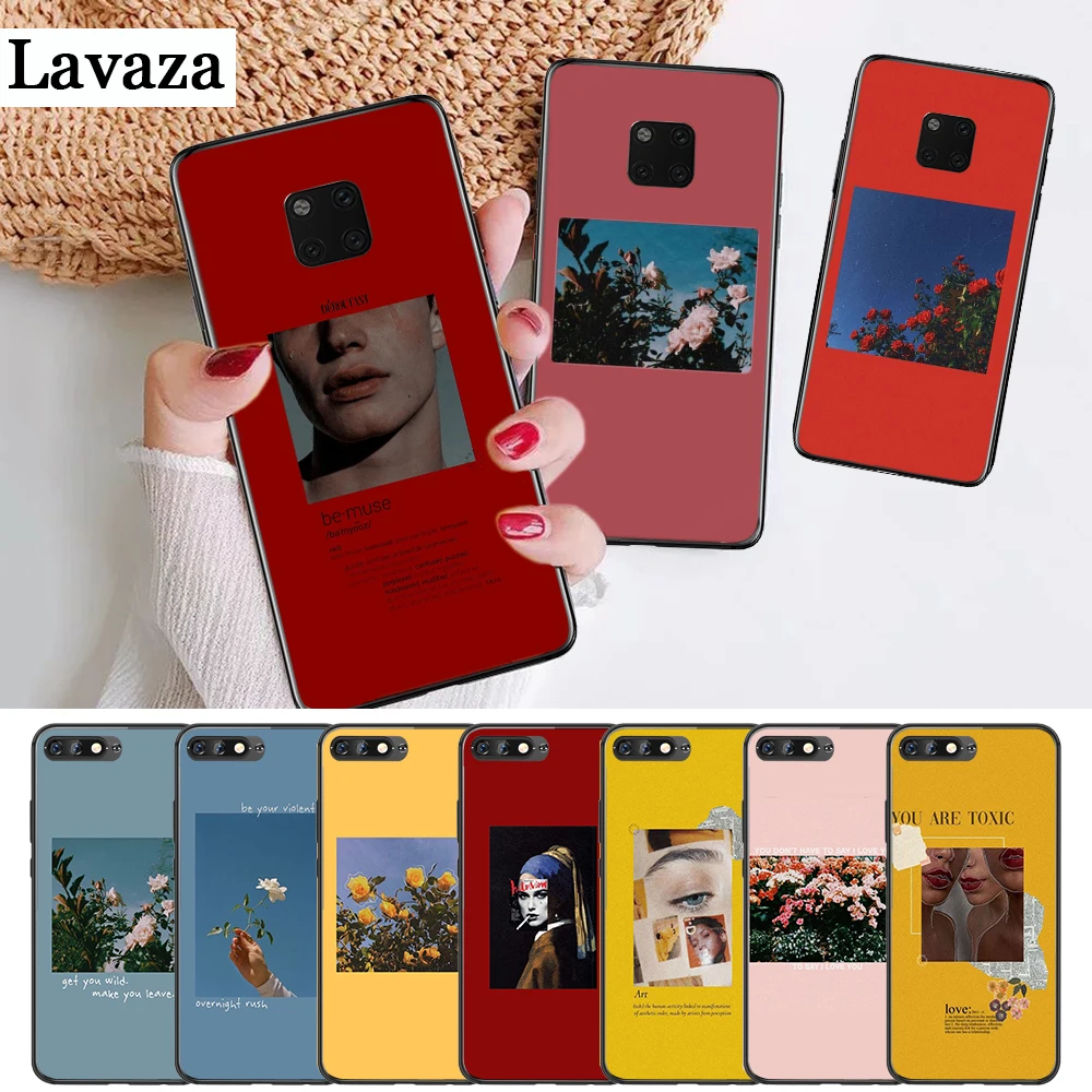 Силиконовый чехол Great art prints Flower для Huawei Nova Smart 2 Lite 2i 3 3i 4 4E 5 Pro 5i 5T|Бамперы| |