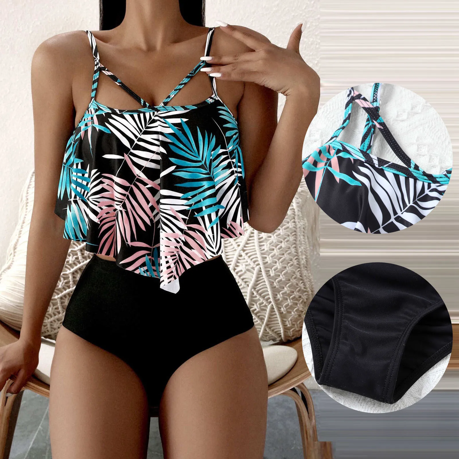 Women's Swimwear 2021 Women's Swimsuit Women's Leaf Print High Waisted Swimsuit Maillot De Bain Bikinis 2021 Mujer
Women's Swimwear 2021 Women's Swimsuit Women's Leaf Print High Waisted Swimsuit Maillot De Bain Bikinis 2021 Mujer