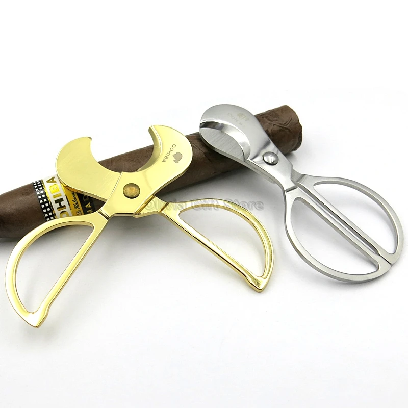 COHIBA High Quality Stainless Steel Cigar Cigarette Cutter Scissor Metal Cigar Blade Tobacco Smoking Tool Accessories
COHIBA High Quality Stainless Steel Cigar Cigarette Cutter Scissor Metal Cigar Blade Tobacco Smoking Tool Accessories
