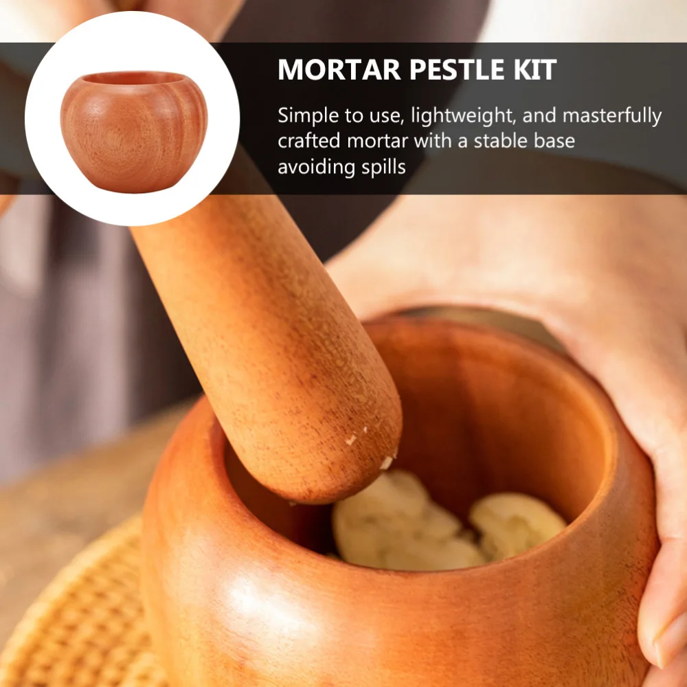 1 Set Wood Garlic Grinder Manual Mortar Pestle kit Kitchen Supplies (Log Color)
1 Set Wood Garlic Grinder Manual Mortar Pestle kit Kitchen Supplies (Log Color)