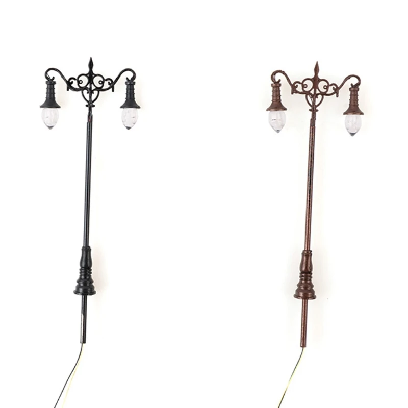 Micro Landscape Yard Light Miniature Street Light 1:87 Scale for Role Play Hobby Building Model Sandbox Dual-Head 3V/12V 
Micro Landscape Yard Light Miniature Street Light 1:87 Scale for Role Play Hobby Building Model Sandbox Dual-Head 3V/12V