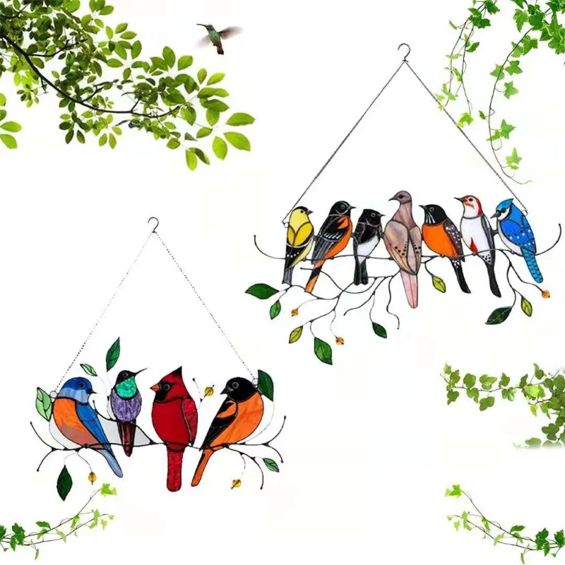 Mini Birds Stained Glass Window Hangings Acrylic Wall Hanging Birds Room Decoration Accessories Home Decor Mothers Day Gift
Mini Birds Stained Glass Window Hangings Acrylic Wall Hanging Birds Room Decoration Accessories Home Decor Mothers Day Gift