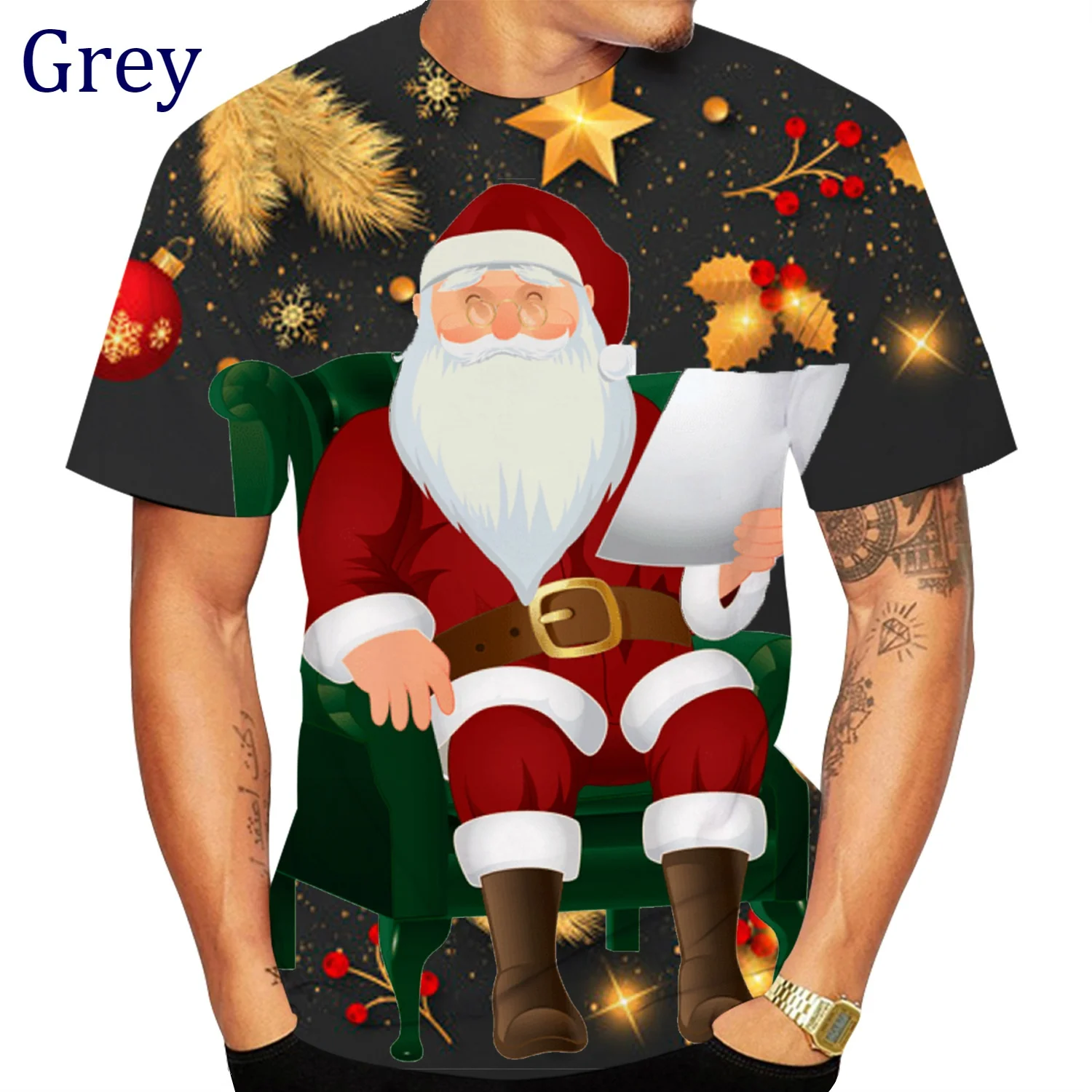 Children Boys Girls Santa 3D Printed Short Sleeve Tshirt Men's Women's Christmas Clothes Tops Family Matching Christmas Costumes
Children Boys Girls Santa 3D Printed Short Sleeve Tshirt Men's Women's Christmas Clothes Tops Family Matching Christmas Costumes