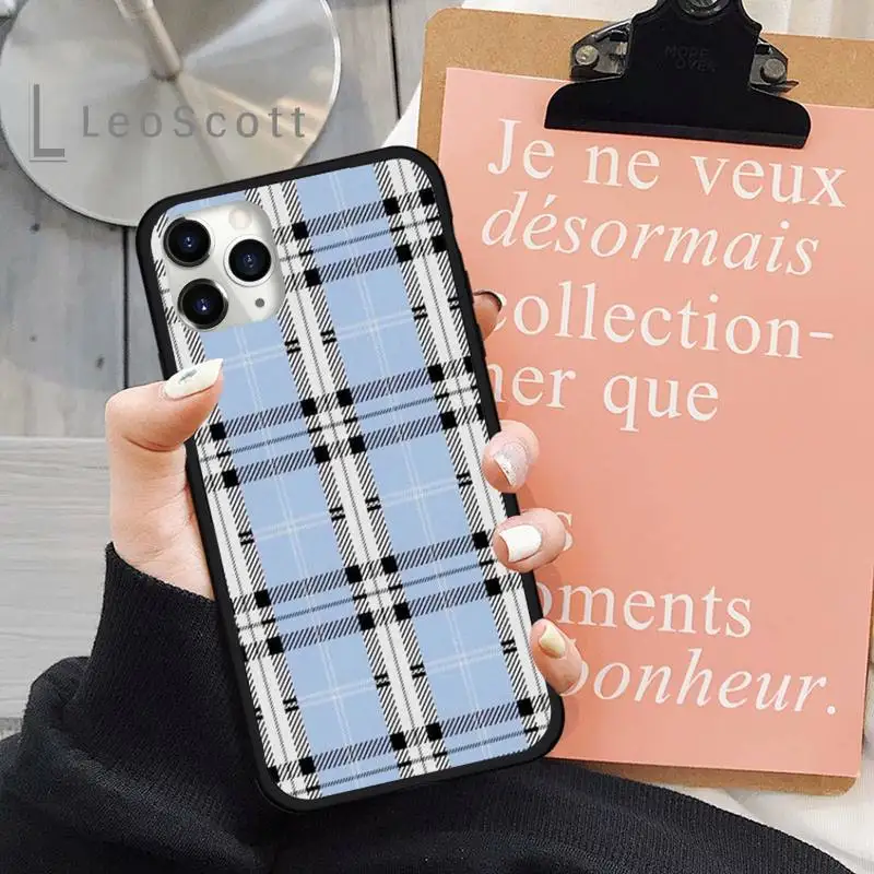 Fashion Brand Blue Lavender Plaid Phone Cases for iPhone 11 12 pro XS MAX 8 7 6 6S Plus X 5S SE 2020 XR 
Fashion Brand Blue Lavender Plaid Phone Cases for iPhone 11 12 pro XS MAX 8 7 6 6S Plus X 5S SE 2020 XR
