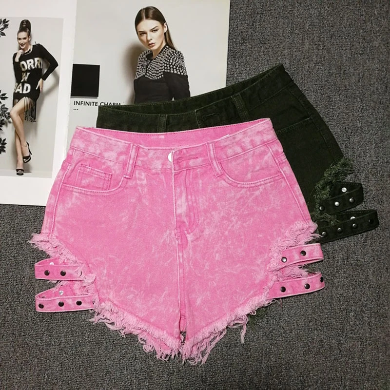 summer shorts girl Summer Pink/blue/black/white High Waist Denim Shorts Female Summer Sexy Hollow Irregular Tassels Short
summer shorts girl Summer Pink/blue/black/white High Waist Denim Shorts Female Summer Sexy Hollow Irregular Tassels Short