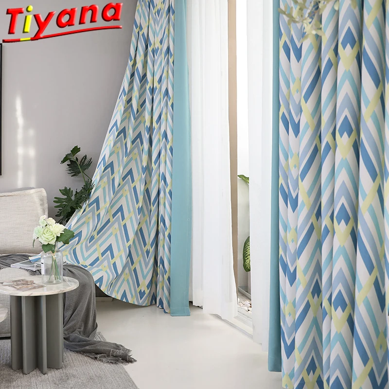 Colorful Geometry Wave Curtain for Living Room Modern Blackout Blue/Pink Stripes Curtains for Bedroom#VT
Colorful Geometry Wave Curtain for Living Room Modern Blackout Blue/Pink Stripes Curtains for Bedroom#VT
