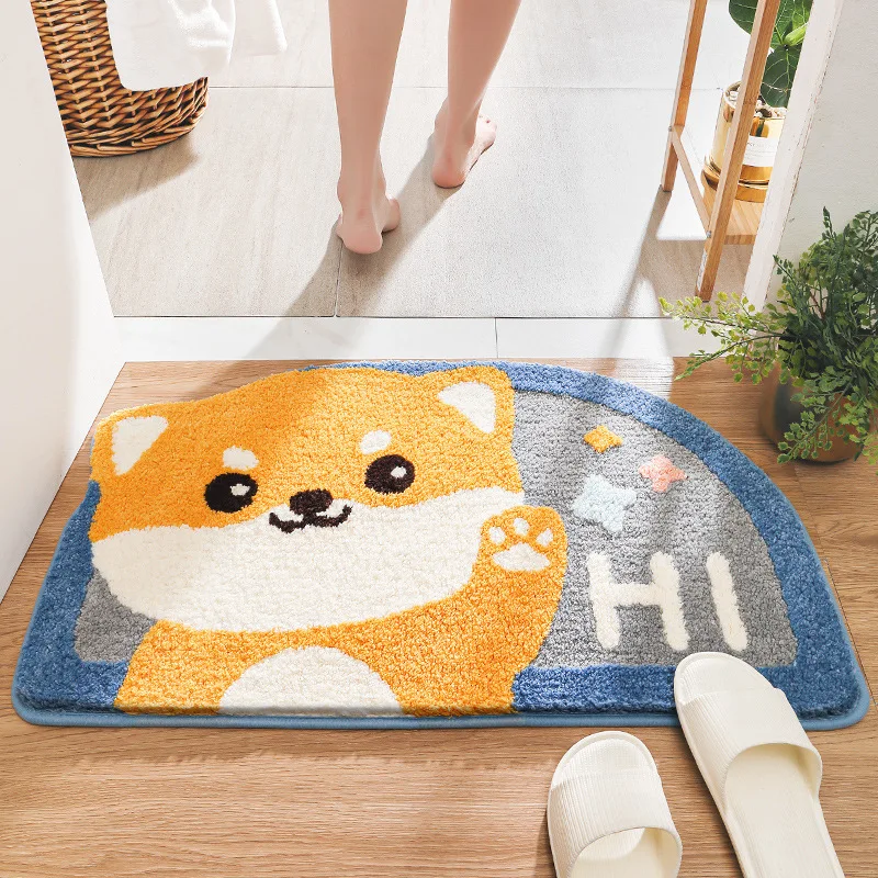 Semicircle Cartoon Animals Flocking Door Floor Mats Carpets Doormat Rugs For Entrance Non-Slip Toilet Water Absorption Bathroom
Semicircle Cartoon Animals Flocking Door Floor Mats Carpets Doormat Rugs For Entrance Non-Slip Toilet Water Absorption Bathroom