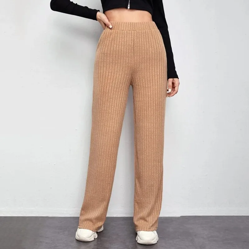 2021 New Women's Fashion Elastic Casual Pants Pit High Waist Knitted Wide Leg Pants Women's Velvet Casual Straight Pants
2021 New Women's Fashion Elastic Casual Pants Pit High Waist Knitted Wide Leg Pants Women's Velvet Casual Straight Pants
