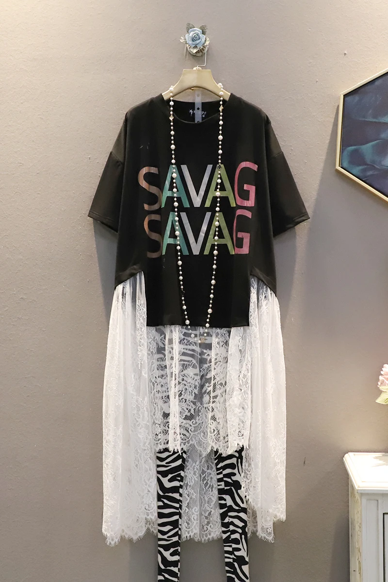 QING MO 2021 Summer New Women Colorful Letter Dress Women Mesh Patchwork Dress Round Neck Short Sleeve Dress ZQY6833 
QING MO 2021 Summer New Women Colorful Letter Dress Women Mesh Patchwork Dress Round Neck Short Sleeve Dress ZQY6833