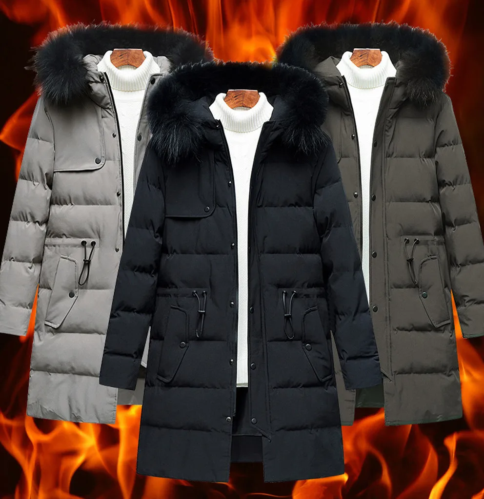 Vogue Nice Men Thicken Long Jacket Parkas Warm Winter Windproof Coat Casual Male Parka Hooded Outwear Cotton-padded Jacket
Vogue Nice Men Thicken Long Jacket Parkas Warm Winter Windproof Coat Casual Male Parka Hooded Outwear Cotton-padded Jacket