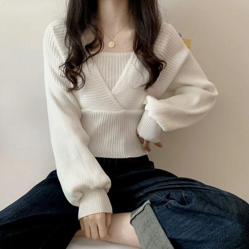 Pullovers Women Knitting Elegant Solid All Match Ladies Casual Korean Style Loose Design Spring Fashion Popular College Sweaters
Pullovers Women Knitting Elegant Solid All Match Ladies Casual Korean Style Loose Design Spring Fashion Popular College Sweaters