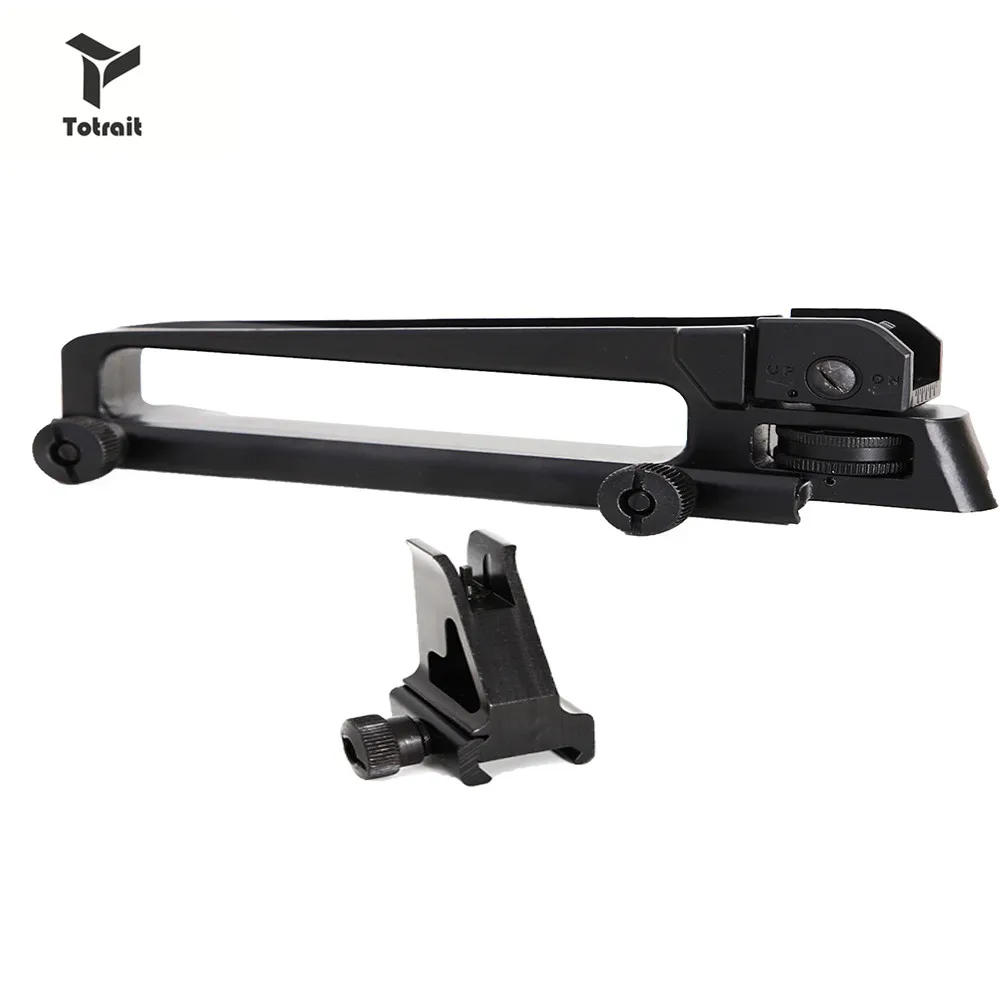 Totrait LOW Profile Detachable Adjustable Carry Handle Quick Release mount with Aperture A2 front rear sight for Tactical M4 M16 
Totrait LOW Profile Detachable Adjustable Carry Handle Quick Release mount with Aperture A2 front rear sight for Tactical M4 M16