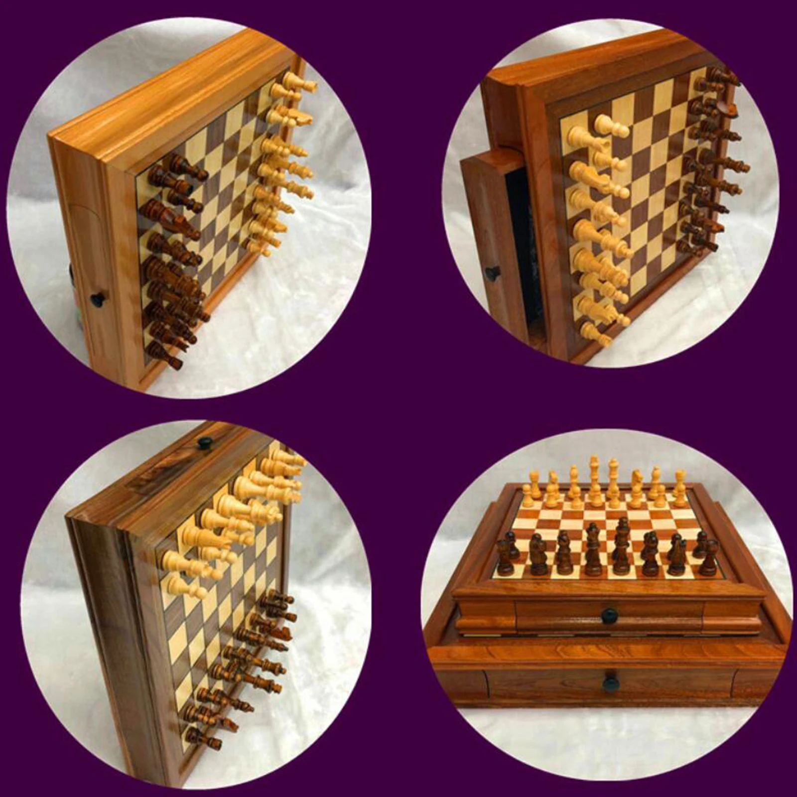 32x32cm Wooden International Chess Set with Storage Drawer Board Game Funny Game Chessmen Collection Board Game
32x32cm Wooden International Chess Set with Storage Drawer Board Game Funny Game Chessmen Collection Board Game