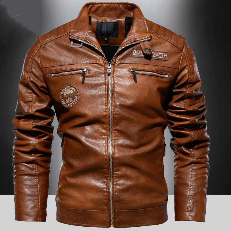 Wepbel Outwear Handsome Casual Leather Jacket Coat Men's Pu Jacket Coats Motorcycle Clothing Tough Guy Fleece Leather Jacket
Wepbel Outwear Handsome Casual Leather Jacket Coat Men's Pu Jacket Coats Motorcycle Clothing Tough Guy Fleece Leather Jacket