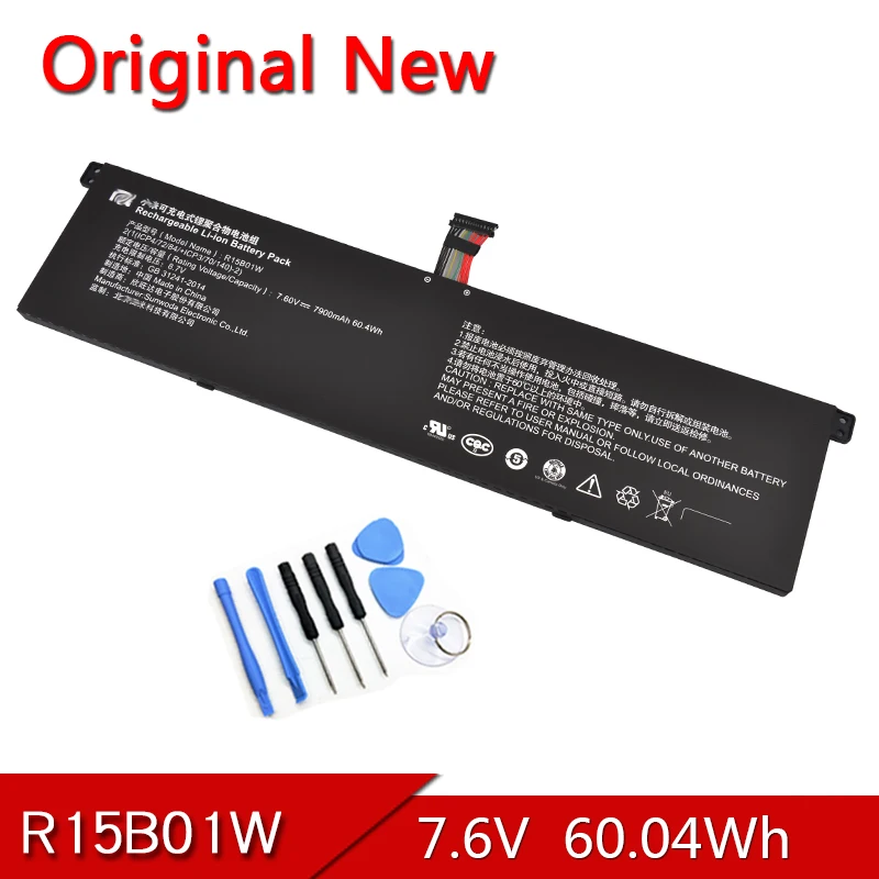 R15B01W новый оригинальный аккумулятор для ноутбука XiaoMi Pro i5 15,6 дюймов серия 7,6 V 60.04Wh высокое качество
R15B01W новый оригинальный аккумулятор для ноутбука XiaoMi Pro i5 15,6 дюймов серия 7,6 V 60.04Wh высокое качество