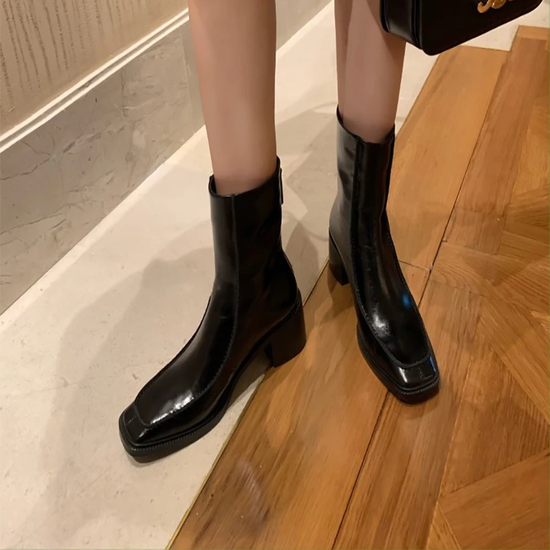 CIALISA Women Shoes Patent Leather Square Toe Zipper High Heel Boot 2020 FashionHandmade Autumn Winter Sexy Solid Ankle Boots
CIALISA Women Shoes Patent Leather Square Toe Zipper High Heel Boot 2020 FashionHandmade Autumn Winter Sexy Solid Ankle Boots