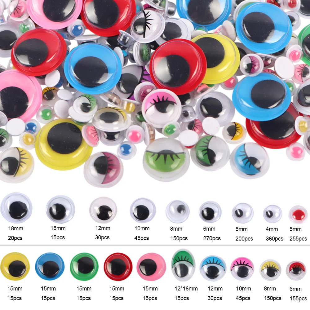 1298 Pcs/Set DIY Doll Colorful Eye Decoration Kit Adhesive Scrapbooking Crafts Projects Accessories Handmade Plastic Toys Gift
1298 Pcs/Set DIY Doll Colorful Eye Decoration Kit Adhesive Scrapbooking Crafts Projects Accessories Handmade Plastic Toys Gift