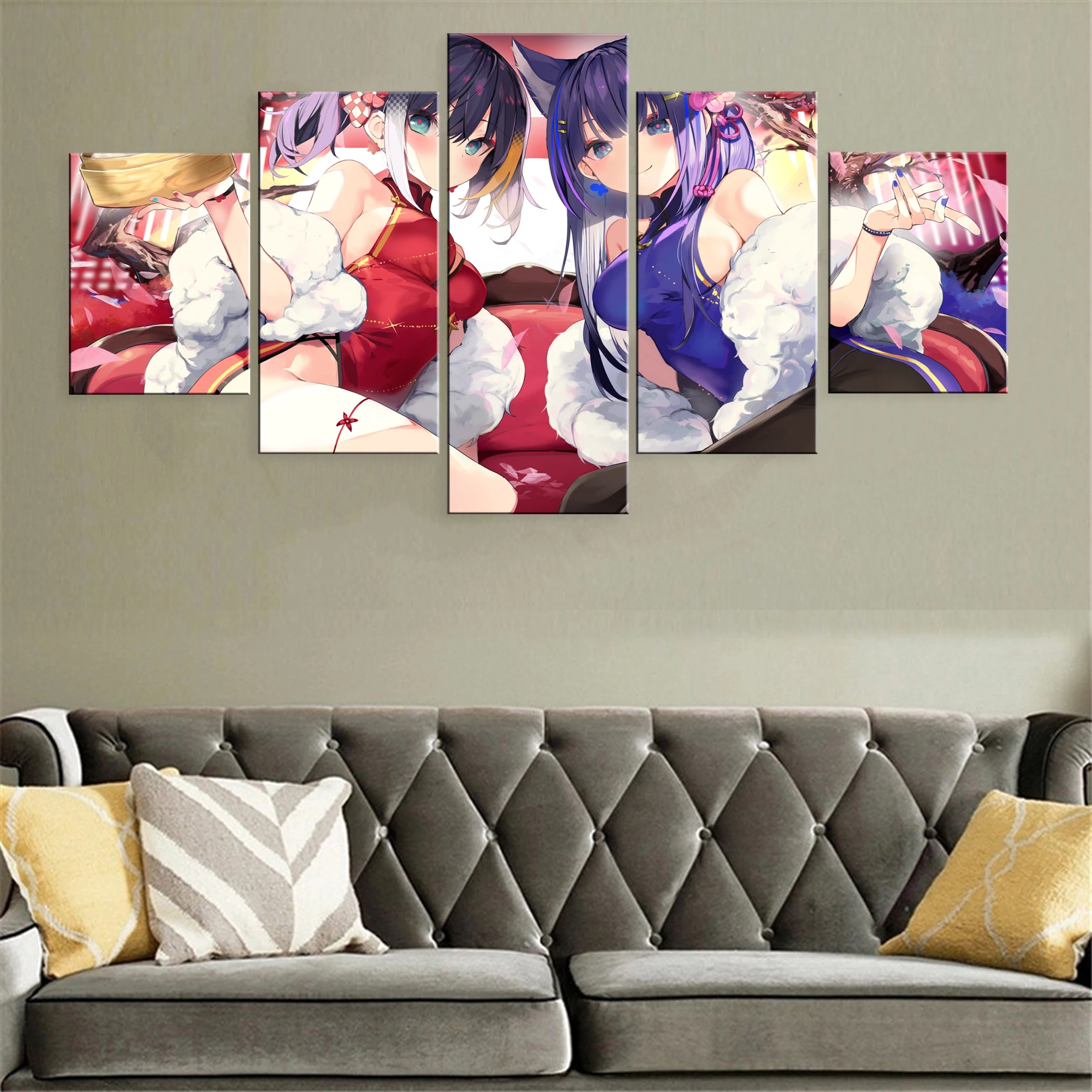 Anime Cheongsam Girl 5 Piece Canvas Painting Poster Sexy Beauty Framework Wall Artwork HD Decoration Picture For Home Printed
Anime Cheongsam Girl 5 Piece Canvas Painting Poster Sexy Beauty Framework Wall Artwork HD Decoration Picture For Home Printed