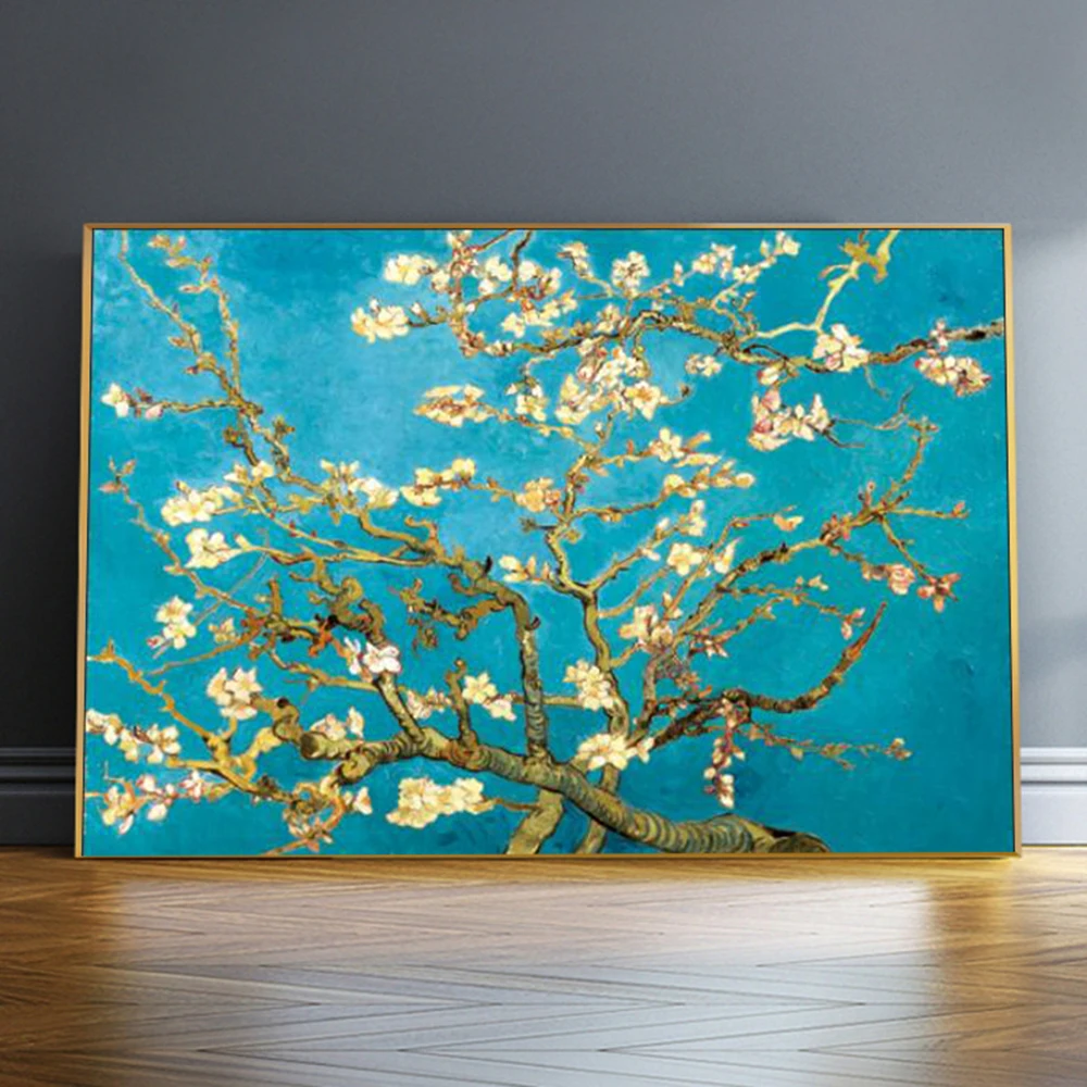 

Van Gogh Almond Blossom Famous Oil Painting Canvas Print Reproduction Impressionist Flower Wall Art Picture for Home Decor