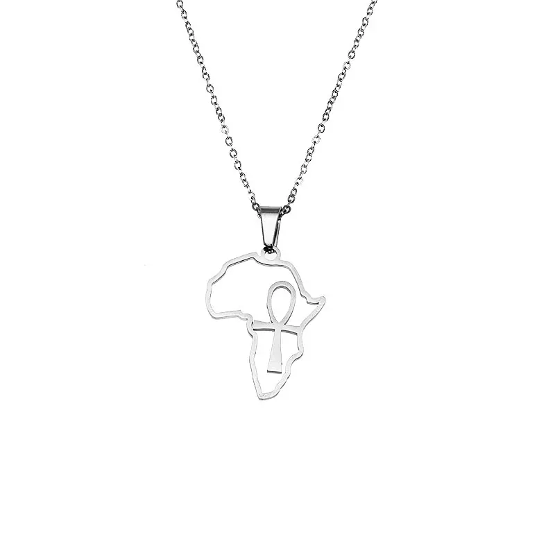 2021New Trendy African Map Pendant Chcker Necklace Korean Fashion Stainless Steel Silver Color Women's Neck Chain Jewelry Gift
2021New Trendy African Map Pendant Chcker Necklace Korean Fashion Stainless Steel Silver Color Women's Neck Chain Jewelry Gift