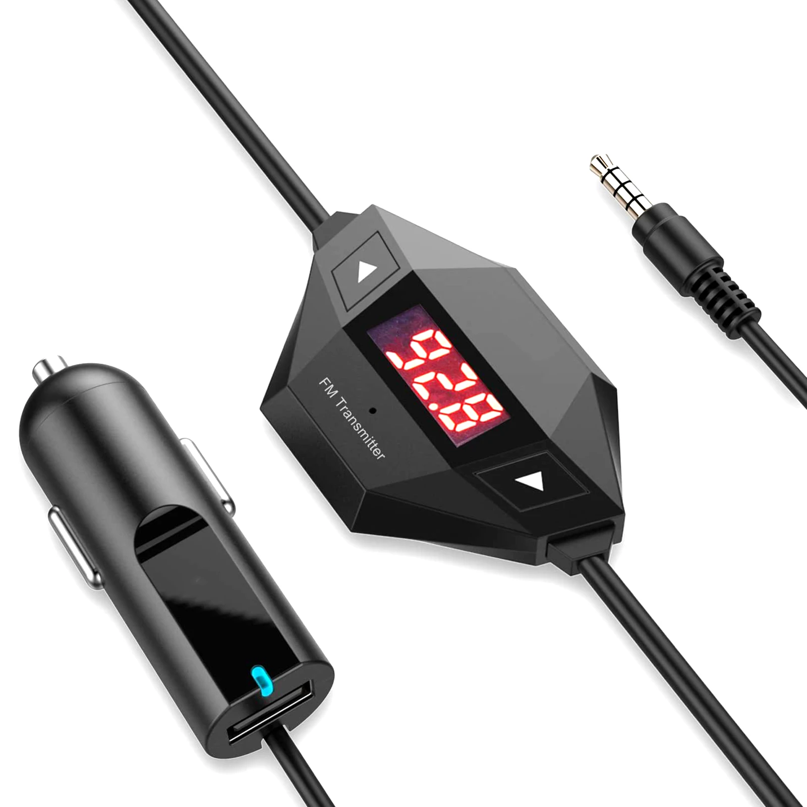 Car Wireless FM Transmitter with 5V 2.1A USB Port for Smart Phones Tablet with 3.5mm Audio Jack Car Wireless FM Transmitter
Car Wireless FM Transmitter with 5V 2.1A USB Port for Smart Phones Tablet with 3.5mm Audio Jack Car Wireless FM Transmitter