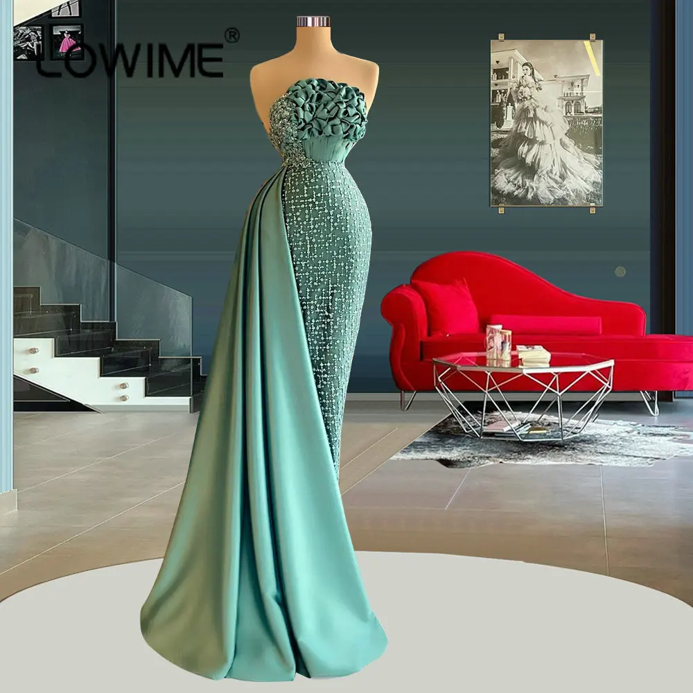 Green Long Strapless Mermaid Evening Dresses for 2022 Robe Femme Ruffles Glitter Floor Length Party Gowns Women Formal Dress
Green Long Strapless Mermaid Evening Dresses for 2022 Robe Femme Ruffles Glitter Floor Length Party Gowns Women Formal Dress