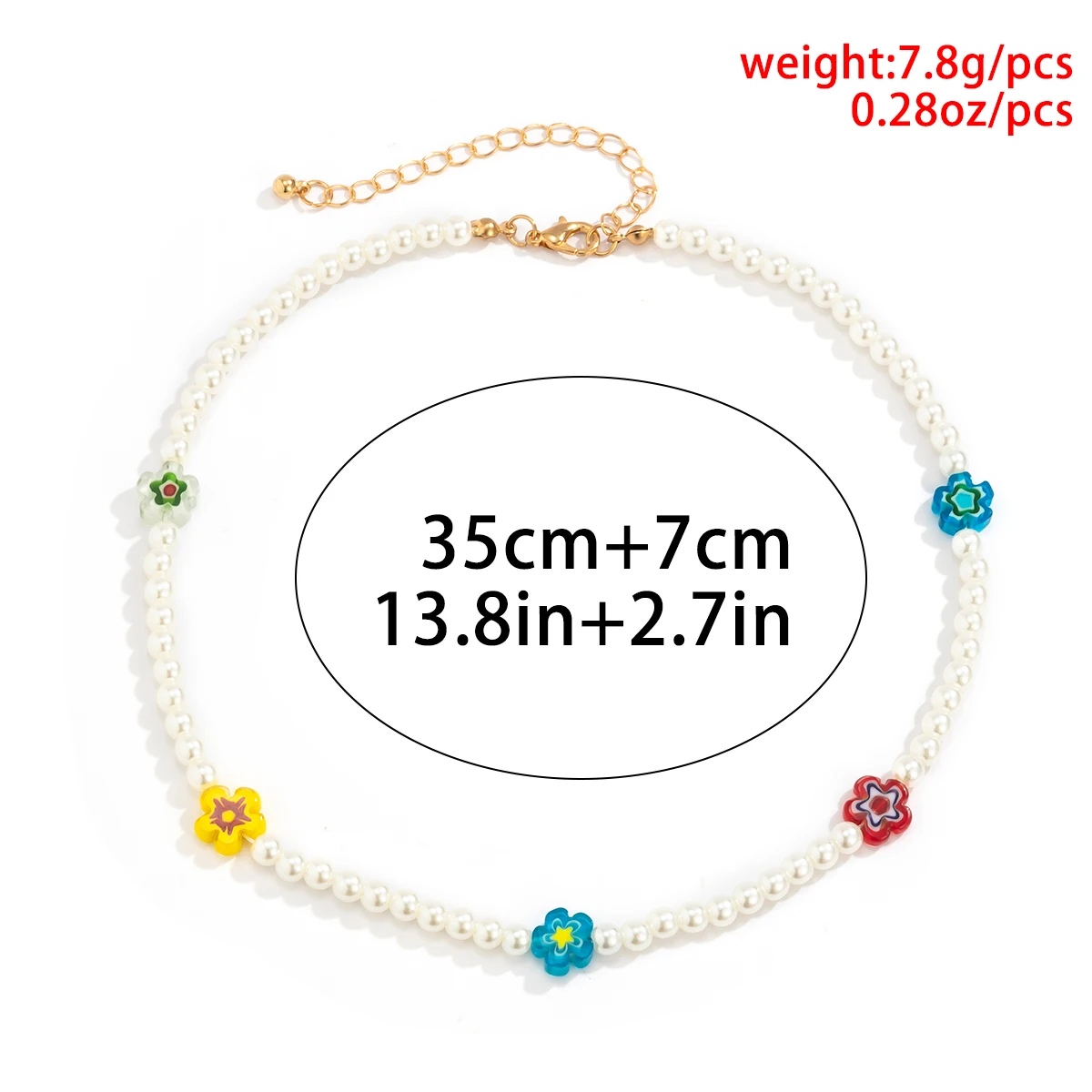 Boho Simulated Pearls Simple Hand-woven Beaded Chain Choker Necklace For Women Colorful Liuli Flowers Clavicle Necklace Jewelry
Boho Simulated Pearls Simple Hand-woven Beaded Chain Choker Necklace For Women Colorful Liuli Flowers Clavicle Necklace Jewelry