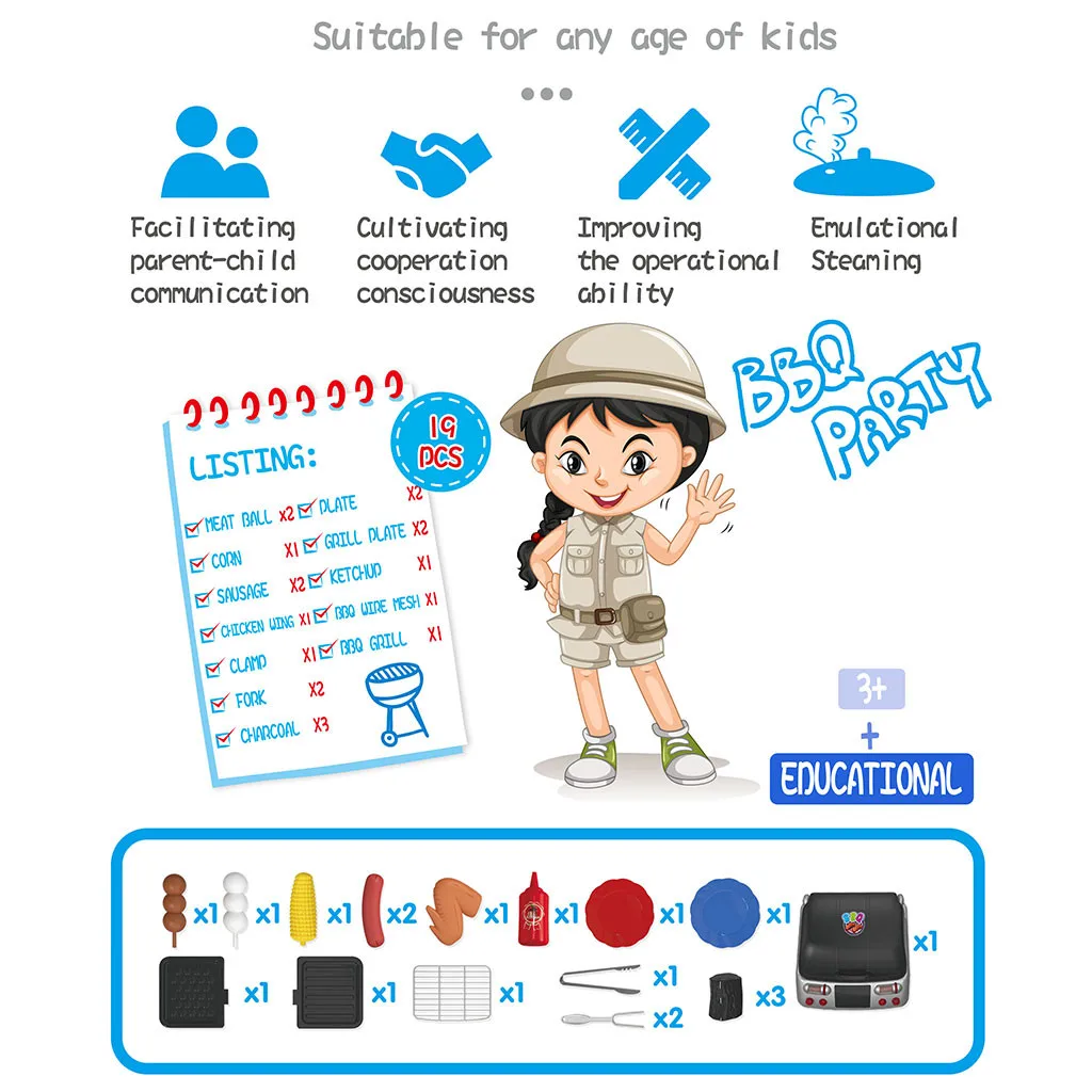 Kids Kitchen Toys for Child Toddlers Girls Pretend Play BBQ Grill Toy Food Set Kitchen Playset Fun Cutting Vegetables Food Set#S 
Kids Kitchen Toys for Child Toddlers Girls Pretend Play BBQ Grill Toy Food Set Kitchen Playset Fun Cutting Vegetables Food Set#S