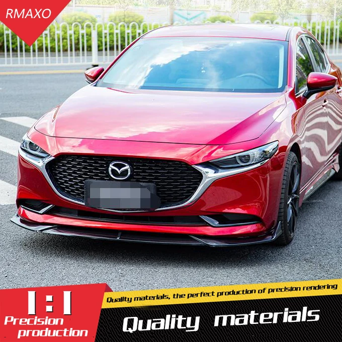 Для Mazda 3 Axela Body kit спойлер 2020 2021 ABS задний передний бампер диффузор защитные
