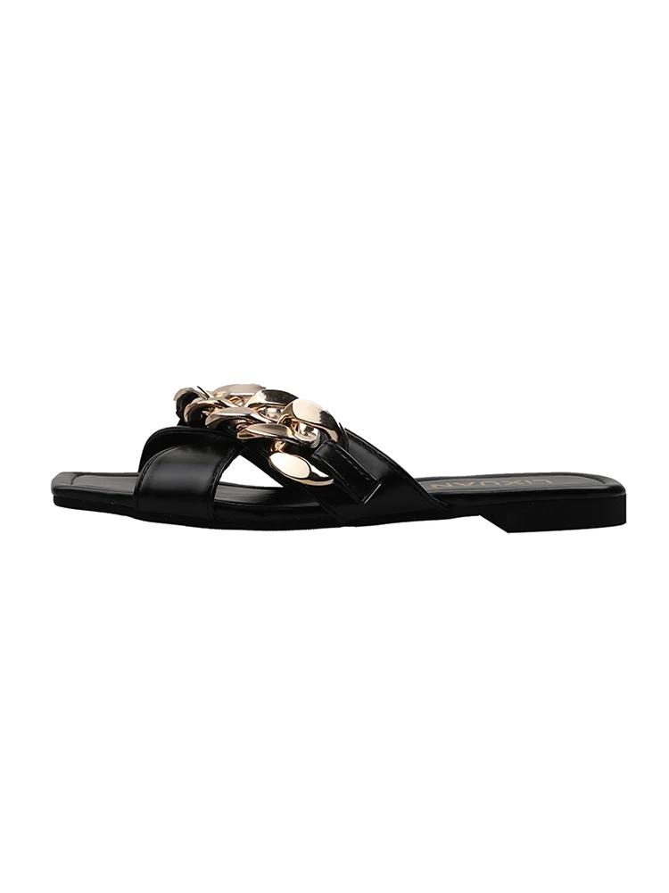 Female Shoes Slippers Flat Rivet Luxury Slides Square Toe Low 2021 Soft Designer Summer Fashion Basic PU Metal Decoration Rome
Female Shoes Slippers Flat Rivet Luxury Slides Square Toe Low 2021 Soft Designer Summer Fashion Basic PU Metal Decoration Rome