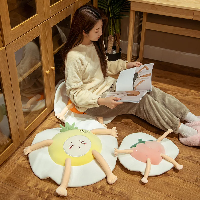 Hot 1pc 38cm/60cm Creative Fruit Poached Egg Plush Toys Kawaii Funny Pillow Chair Cushion for Children Girls Valentine's Gifts 
Hot 1pc 38cm/60cm Creative Fruit Poached Egg Plush Toys Kawaii Funny Pillow Chair Cushion for Children Girls Valentine's Gifts