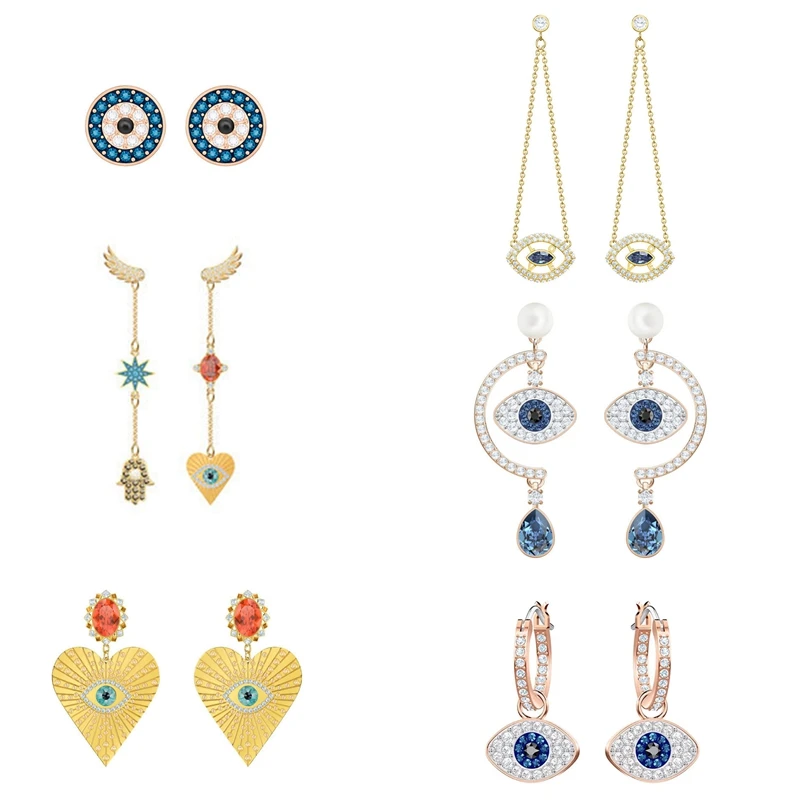 APM SWA High Quality Fashion Exquisite Devil's Eye Earrings Temperament Versatile Manufacturers Wholesale Gifts For Friends
APM SWA High Quality Fashion Exquisite Devil's Eye Earrings Temperament Versatile Manufacturers Wholesale Gifts For Friends