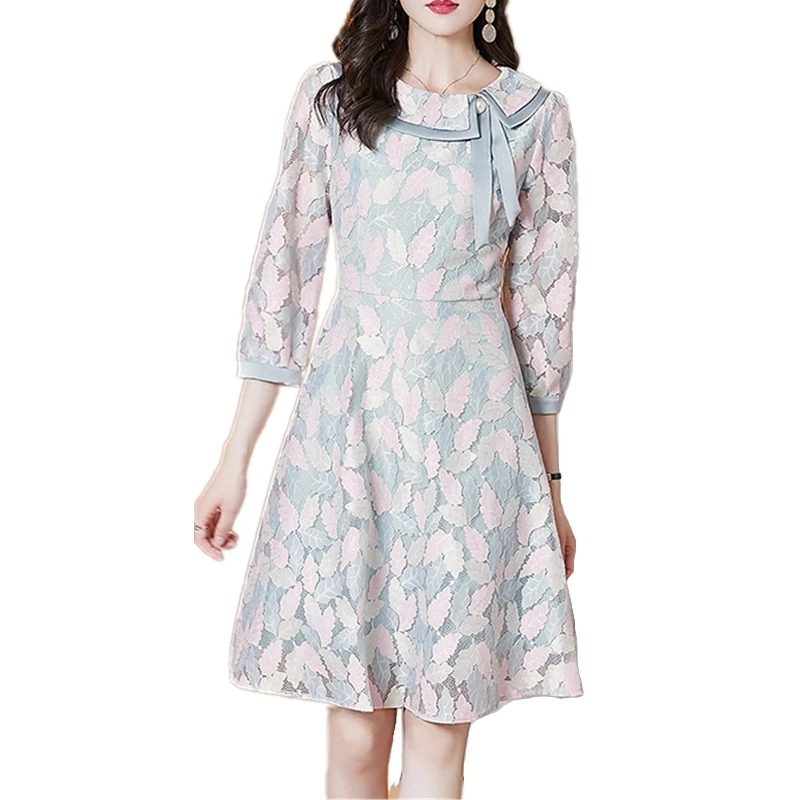 LUKAXSIKAX 2021 New Spring Autumn Women Three Quarter Sleeve Slim Mini Dress High Quality Beading Tie Elegant Lace Dress
LUKAXSIKAX 2021 New Spring Autumn Women Three Quarter Sleeve Slim Mini Dress High Quality Beading Tie Elegant Lace Dress
