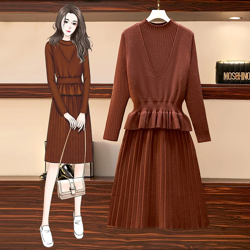 EHQAXIN 2021 Autumn Winter Women Dresses Suit Sweet Knitted Pleated Dress + V-Neck Sweater Vest Two-Pieces Set L-3XL
EHQAXIN 2021 Autumn Winter Women Dresses Suit Sweet Knitted Pleated Dress + V-Neck Sweater Vest Two-Pieces Set L-3XL